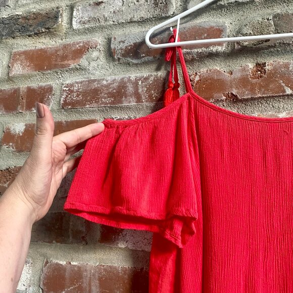 Xhilaration Women's Red Cold-Shoulder Top, size XL - Picture 8 of 8